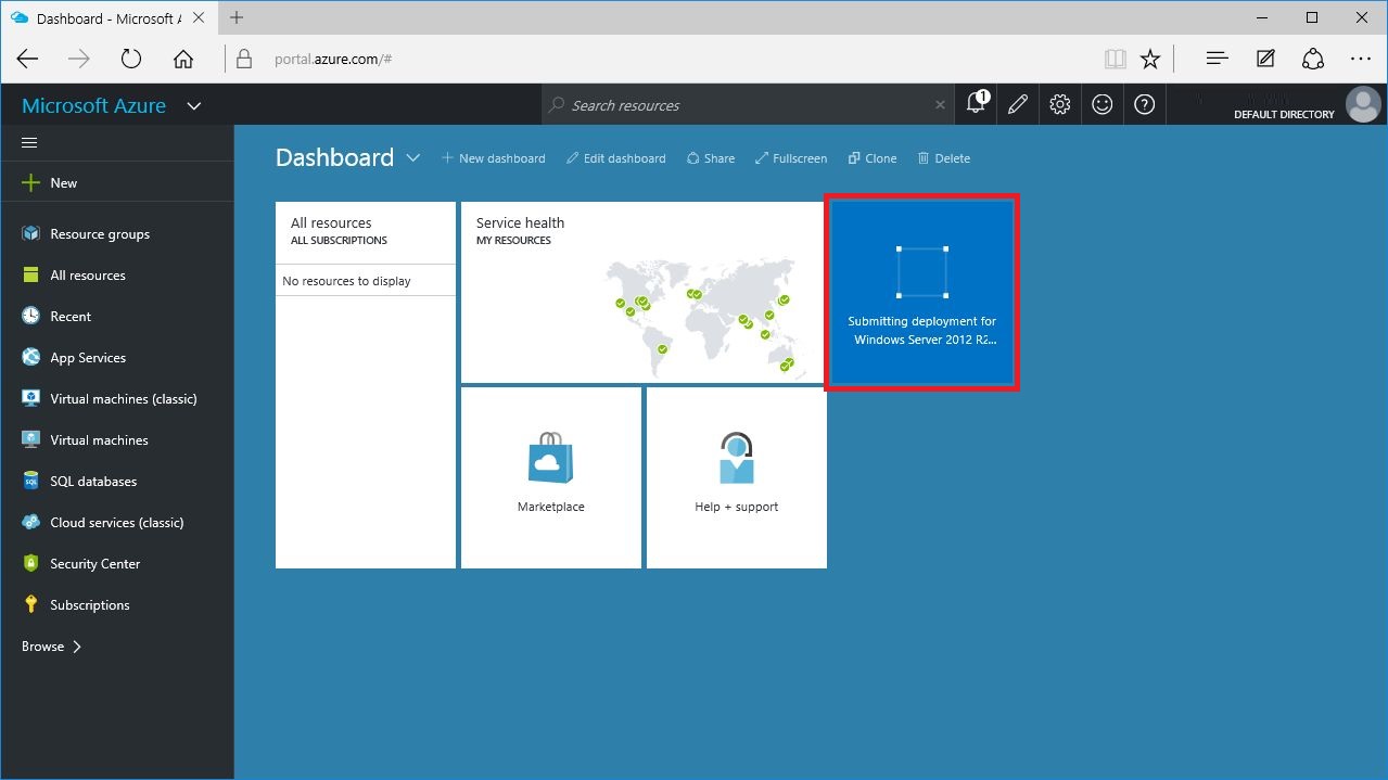 dashboard of the azure sms sending