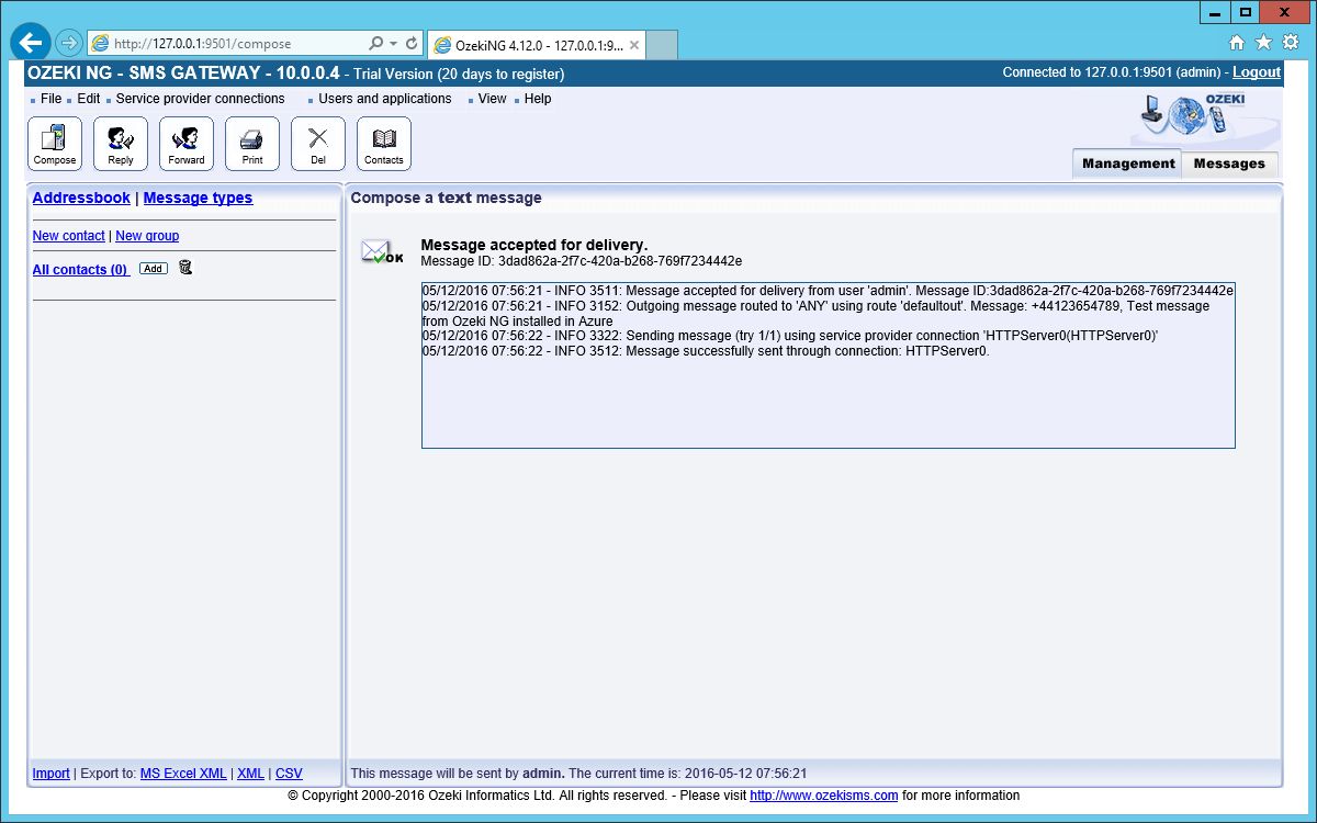 sms gateway software login