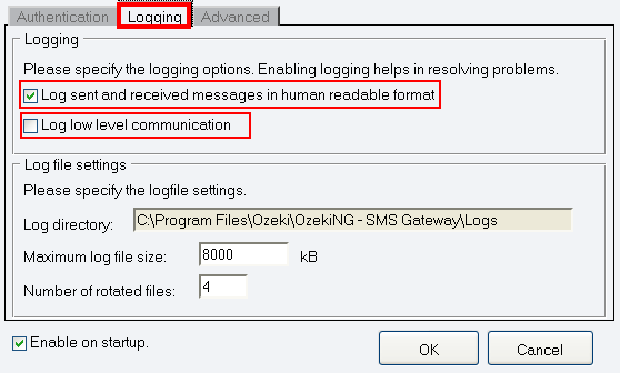 http sms user logging