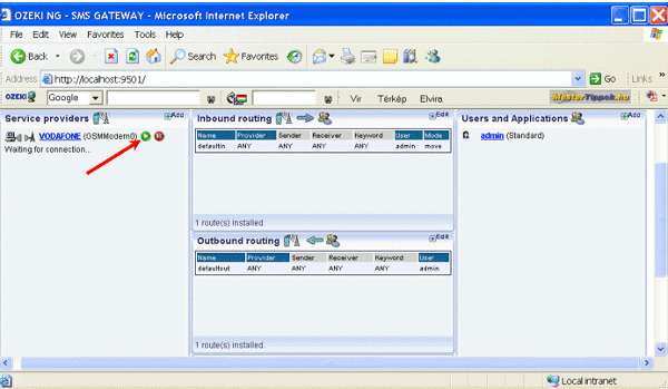 sms gsm connecting the service provider connection